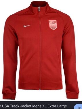 Nike Red USA Performance Track Jacket - Men's